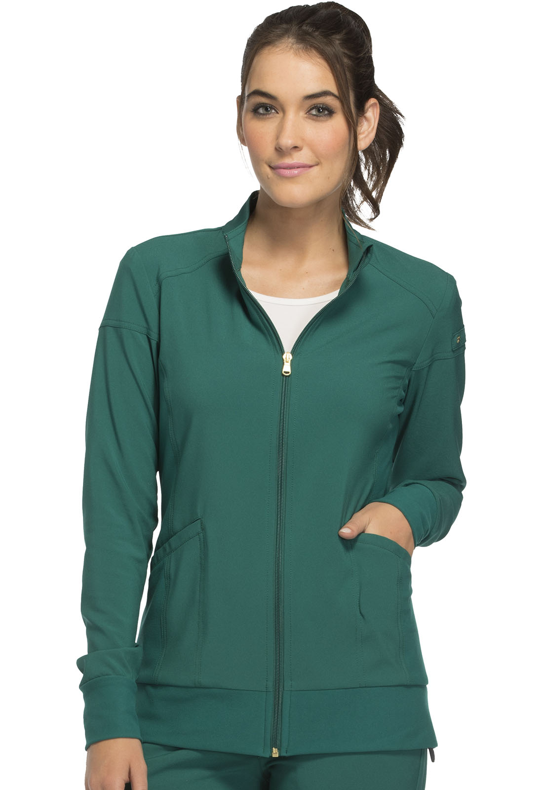 Women's Zip Front Jacket - Hunter Green